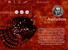 Title screen of the John James Audobon project