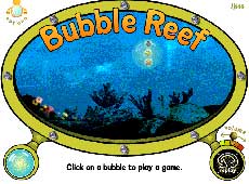 Title screen from the bubble reef CD