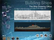 Screen shot of the Cammell Laird project, showing the Ship Builing Section