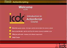 Home page of the Actionscript online course