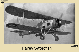 Picture of a Fairey Swordfish biplane