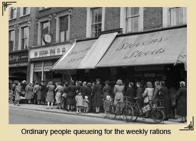 Queueing for the weekly rations