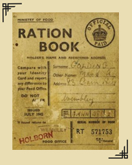 Cover of a wartime ration book