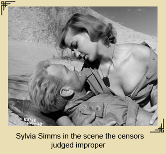 Sylvia Simms in the scene that the censors though was too erotic